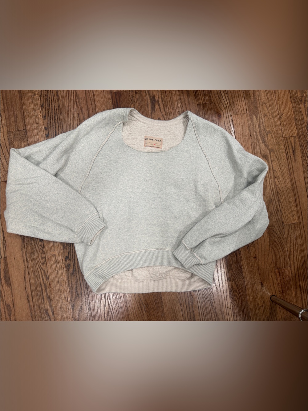 We the Free Midnight Pullover Light Gray Women's Sweatshirt XS Freepeople